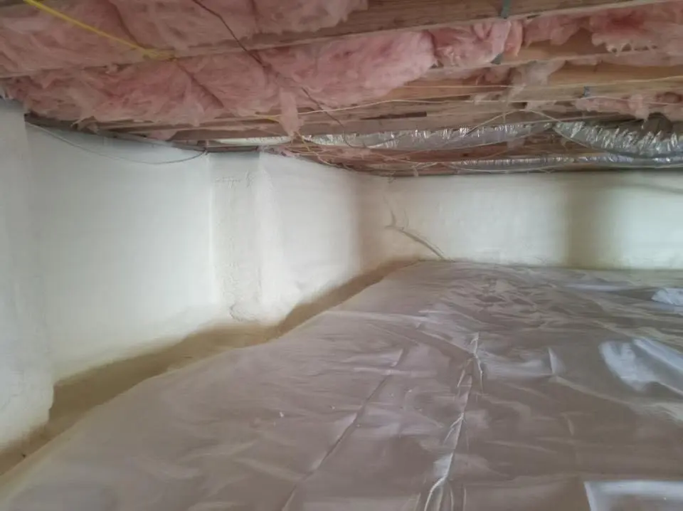 Crawl space encapsulation with closed-cell spray foam for Attic Insulation in Lakewood